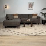 Modern 3-seater Corner Sofa Left Anthracite Fabric Aniko with Lounger 240x197x78 cm 