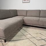 Modern U-Shape Couch Corner Sofa Left Taupe Fabric Aniko 310x197x78 cm 