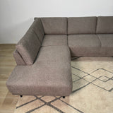 Modern U-Shape Couch Corner Sofa Left Taupe Fabric Aniko 310x197x78 cm 
