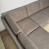 Modern 3-seater Corner Sofa Left Taupe Fabric Aniko with Lounger 240x197x78 cm 
