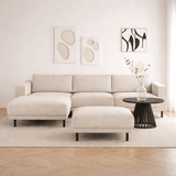 Modern 3-seater Corner Sofa Right Anthracite Fabric Aniko with Lounger 240x197x78 cm 