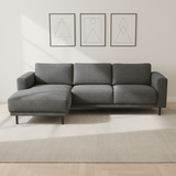 Modern Corner Sofa Left Anthracite Fabric Aniko with Chaise Longue 238x142x78 cm 