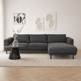 Modern Corner Sofa Right Anthracite Fabric Aniko with Chaise Longue 238x142x78 cm 