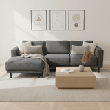 Modern Corner Sofa Left Anthracite Fabric Aniko with Chaise Longue 238x142x78 cm 