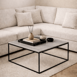 Square Coffee Table 75x75 cm Pola - Gray Wood Melamine 