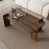 Salontafel Walnoot melamine - 120 x 60 cm - ronde hoeken - Lovge