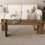 Salontafel Walnoot melamine - 120 x 60 cm - ronde hoeken - Lovge