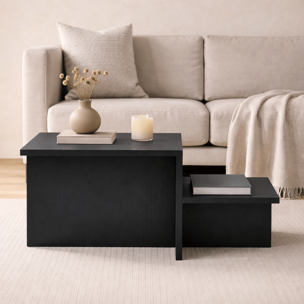 Black Melamine Eterna Coffee Table 