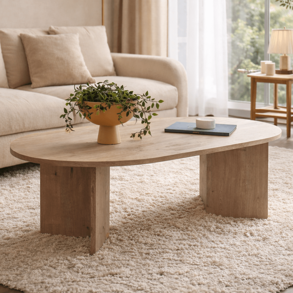 Sapphire Oak Melamine Coffee Table 119x60x40 cm Sable 