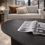 Sable Lumière Black Coffee Table 119x60 cm Melamine 