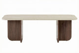 Walnut melamine coffee table - Japandi - 120x60 cm  - Akira