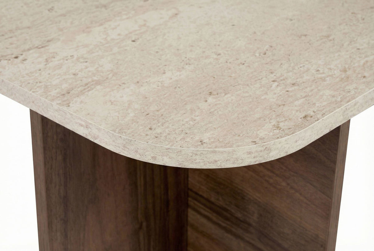 Walnut melamine coffee table - Japandi - 120x60 cm  - Akira