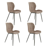 Set of 4 dining chairs Argo Velours champagne 