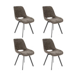 Set of 4 Riviera Rich Taupe dining chairs, swivel 
