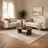 Modern 3-seater Beige Fabric Sofa Aniko 213x90x78 cm 