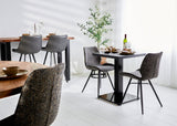 Bistrotafels - Bistrotafel Robin vierkant melamine zwart - Dimehouse