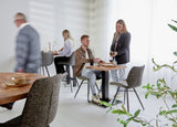 Bistrotafels - Bistrotafel Robin vierkant melamine rustiek eiken - Dimehouse