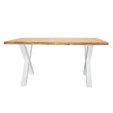 Eettafel Revi eikenhout X-poot wit