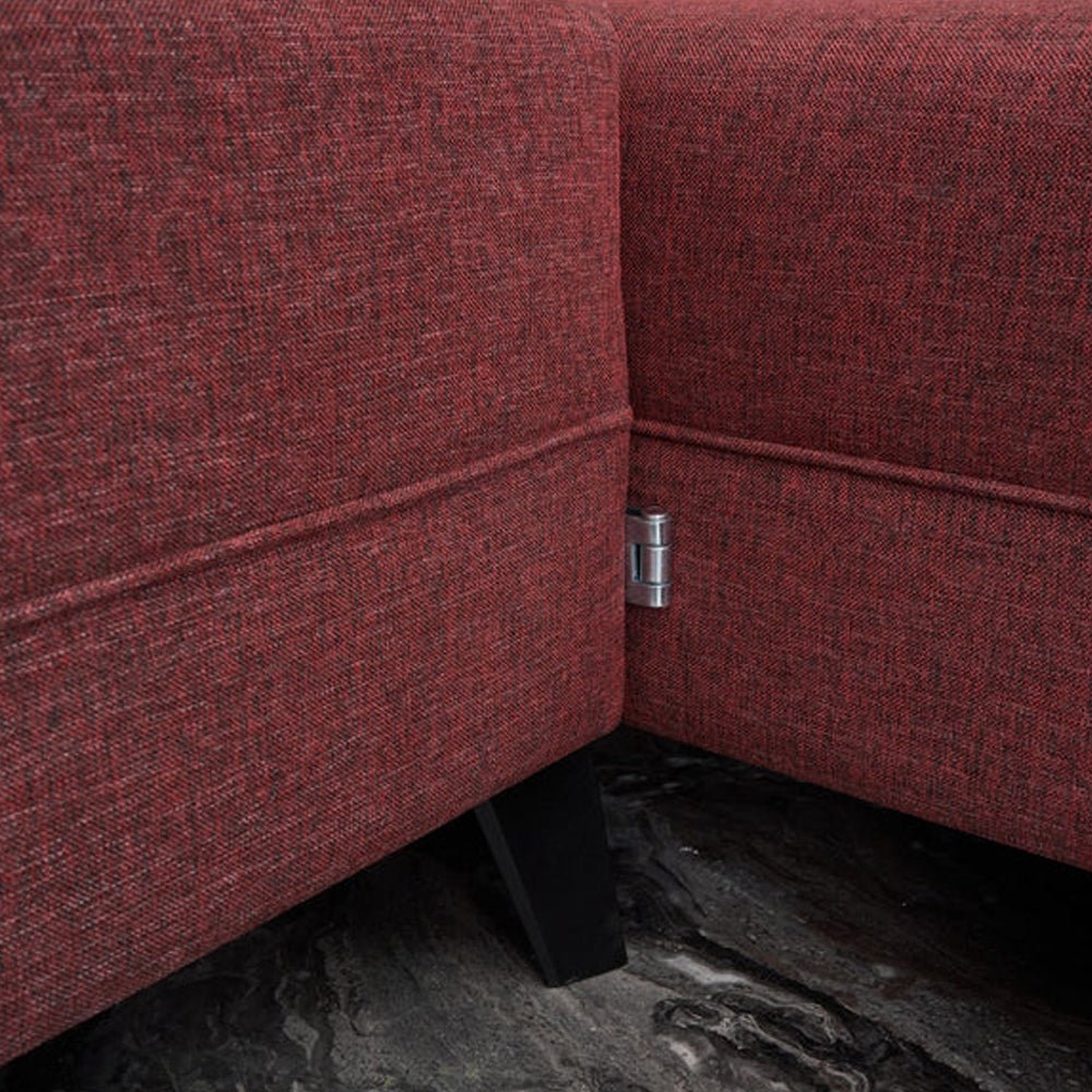 Sofa bed Red fabric - U-sofa - XXL 300x202x152cm - Belen