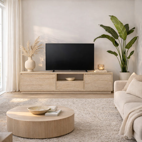 TV Cabinet Beige Melamine Flare 42x160x29.5 cm 