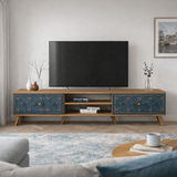 TV Meubels - TV Meubel Class Walnoot Chalcedoon Melamine 180x44x35 cm - Dimehouse