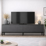 TV Meubels - TV Meubel Lord Antraciet Zwart Melamine 180x47x30 cm - Dimehouse