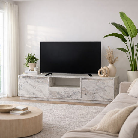 TV Furniture Marble Melamine Flare 42x160x29.5 cm 