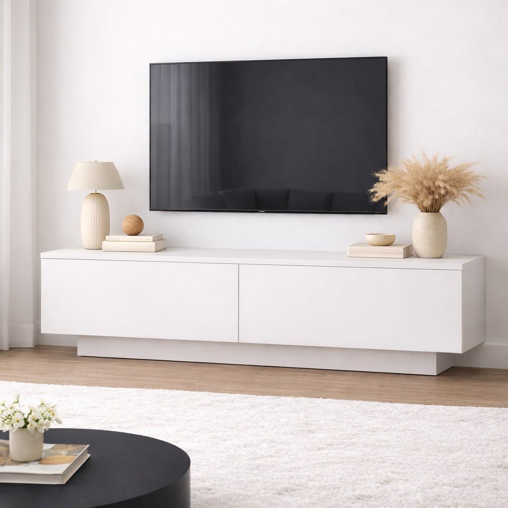 TV furniture merida white melamine 140x38.2x35.5 cm