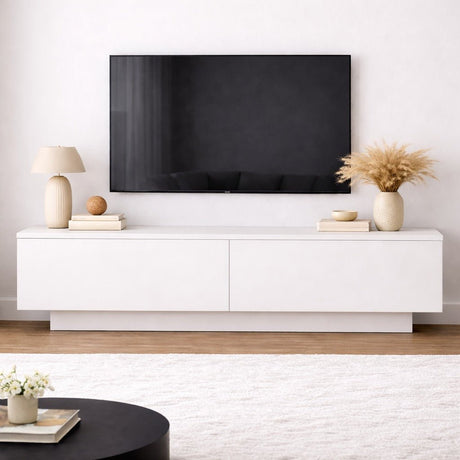 TV furniture merida white melamine 140x38.2x35.5 cm