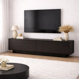 TV furniture merida black melamine 140x38.2x35.5 cm
