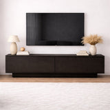 TV furniture merida black melamine 140x38.2x35.5 cm