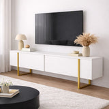 TV Meubels - TV Meubel Wit Melamine Blitz 50x180x29,5 cm - Dimehouse