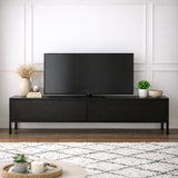 TV Cabinet Black Melamine Blitz 50x180x29.5 cm 