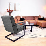 Tiger Industrial Leather Armchair Anthracite
