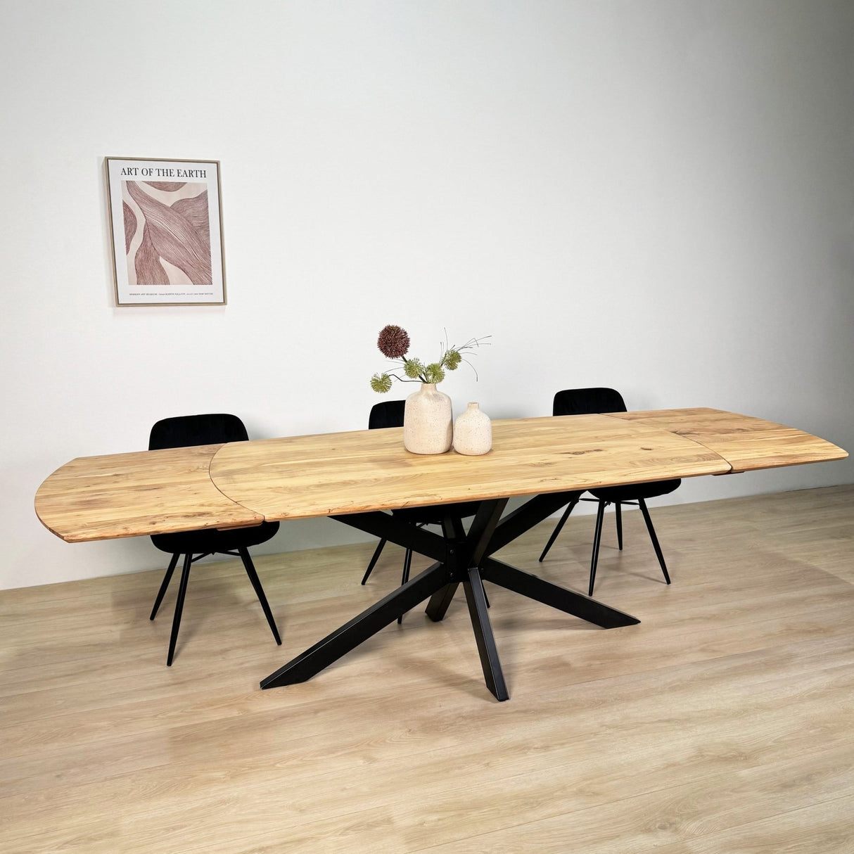 Eettafels - Uitschuifbare Eettafel Mack Deens Ovaal Acaciahout 175 - 275x90 cm - Dimehouse