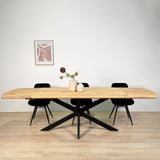 Eettafels - Uitschuifbare Eettafel Mack Deens Ovaal Acaciahout 175 - 275x90 cm - Dimehouse
