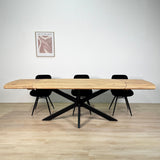 Eettafels - Uitschuifbare Eettafel Mack Deens Ovaal Acaciahout 175 - 275x90 cm - Dimehouse