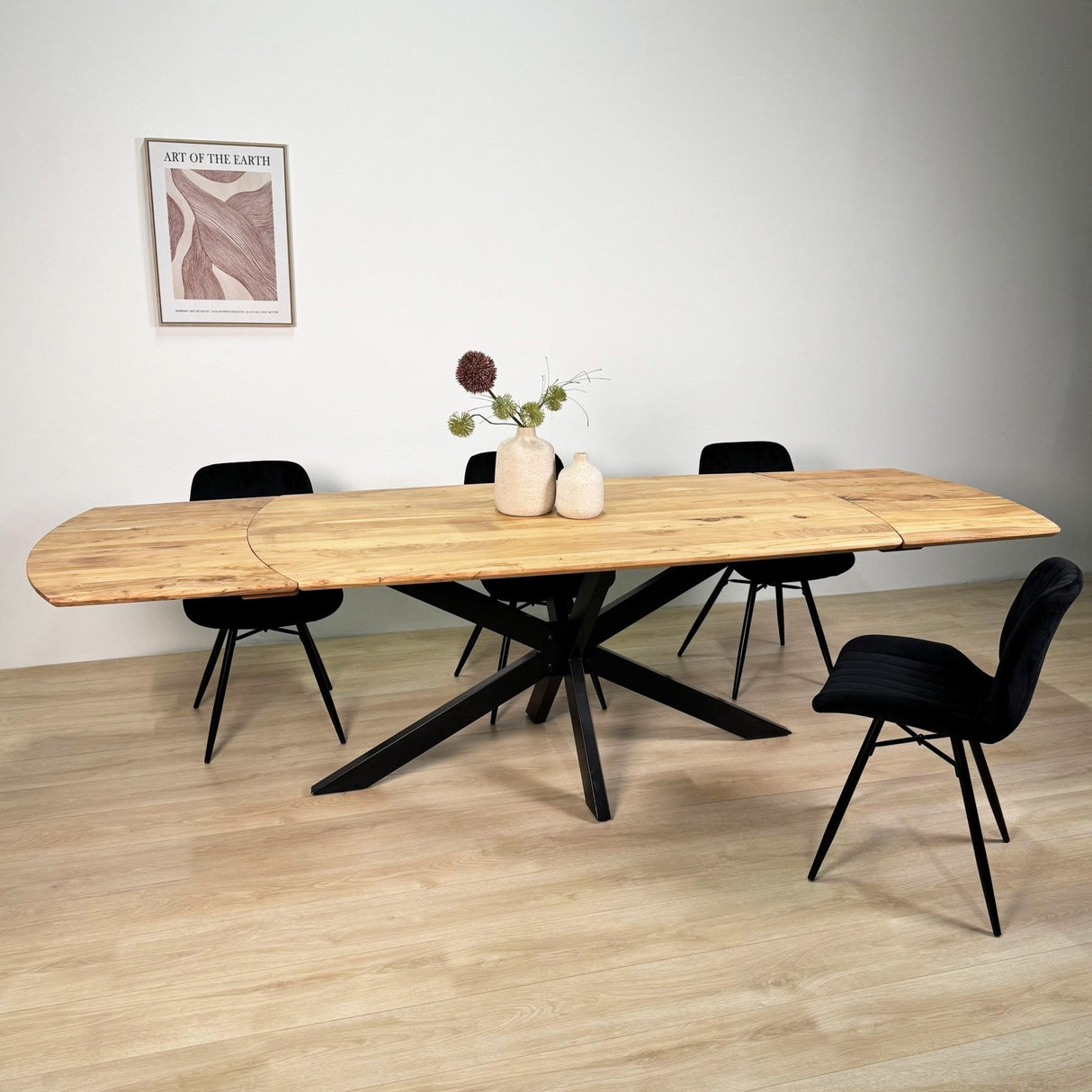 Eettafels - Uitschuifbare Eettafel Mack Deens Ovaal Acaciahout 175 - 275x90 cm - Dimehouse
