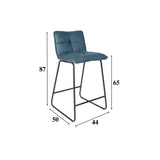 Jelle Industrial Bar Stool Blue