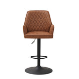 Industrial Bar Stool Novan Cognac