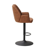 Industrial Bar Stool Novan Cognac