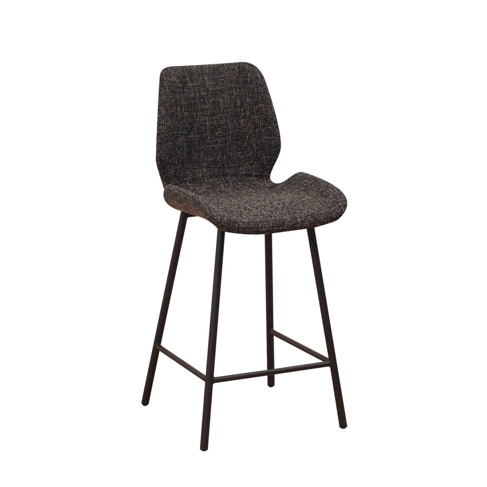 Beau Bar Stool Chenille Black