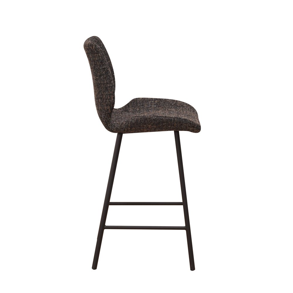 Beau Bar Stool Chenille Black