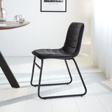 Mark Industrial Dining Chair Black