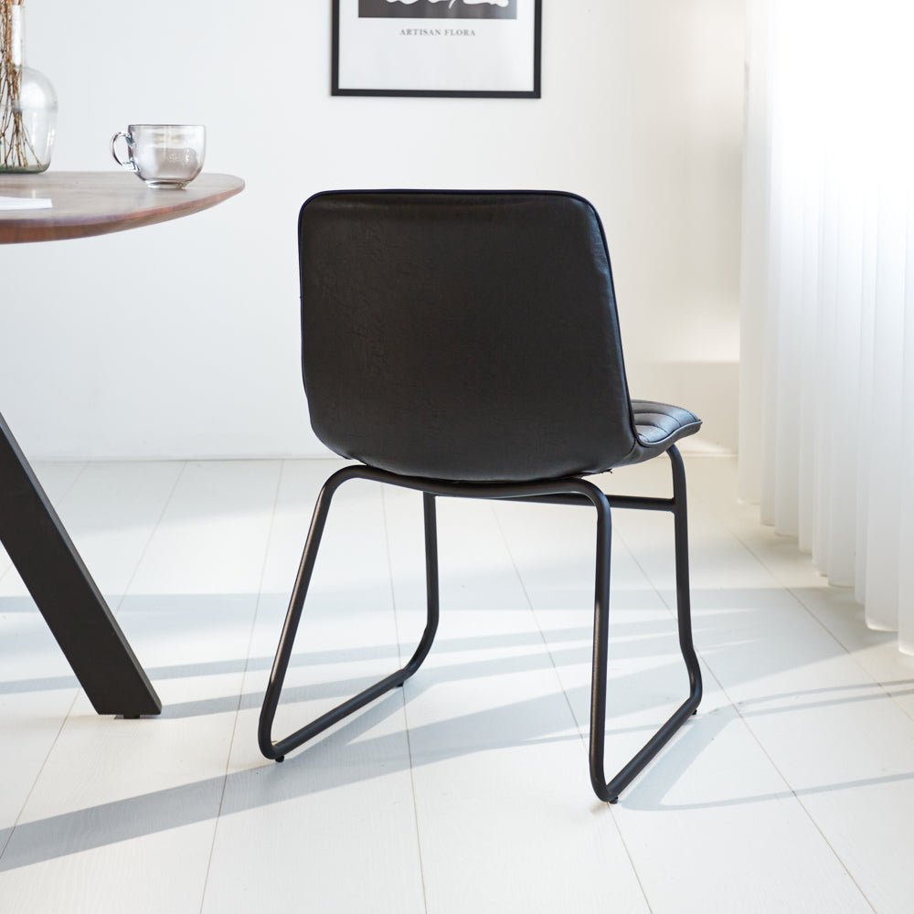 Mark Industrial Dining Chair Black