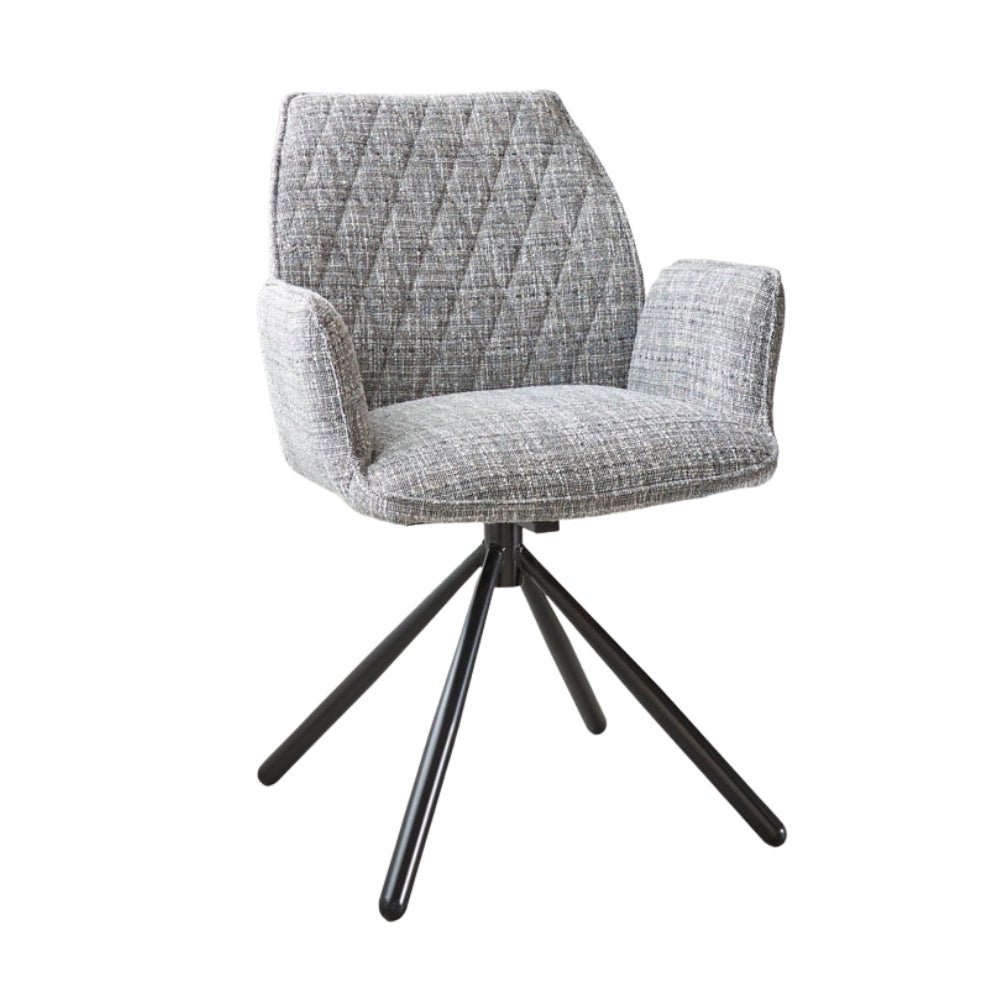 Novan Dining Chair Chenille Gray