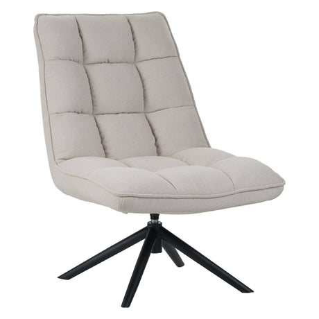 Draaifauteuil Yuki bouclé beige