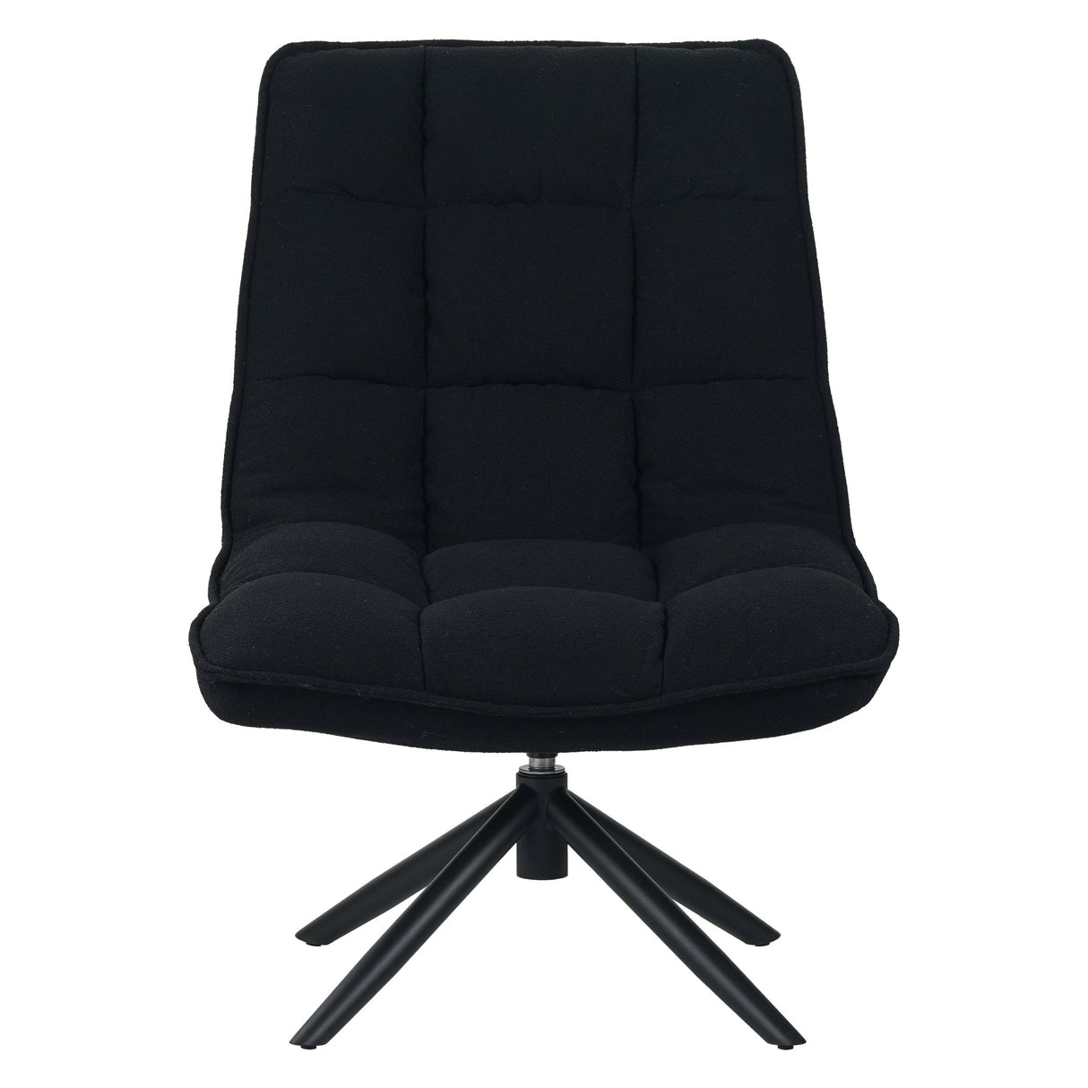 Draaifauteuil Yuki bouclé zwart