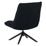 Draaifauteuil Yuki bouclé zwart