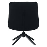 Draaifauteuil Yuki bouclé zwart